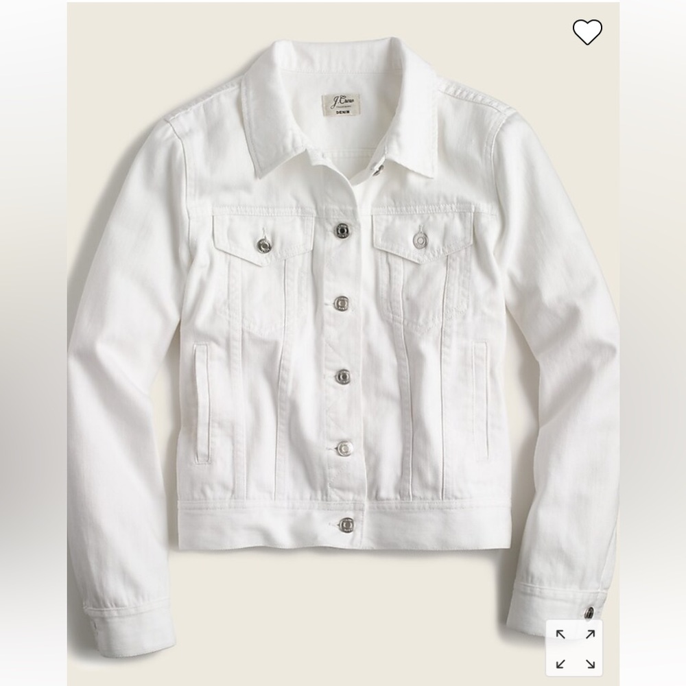 NWT J.Crew White Denim Jean Jacket S